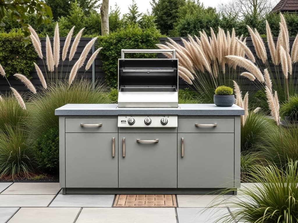 Grillmodule met 3 branders — conceptweergave