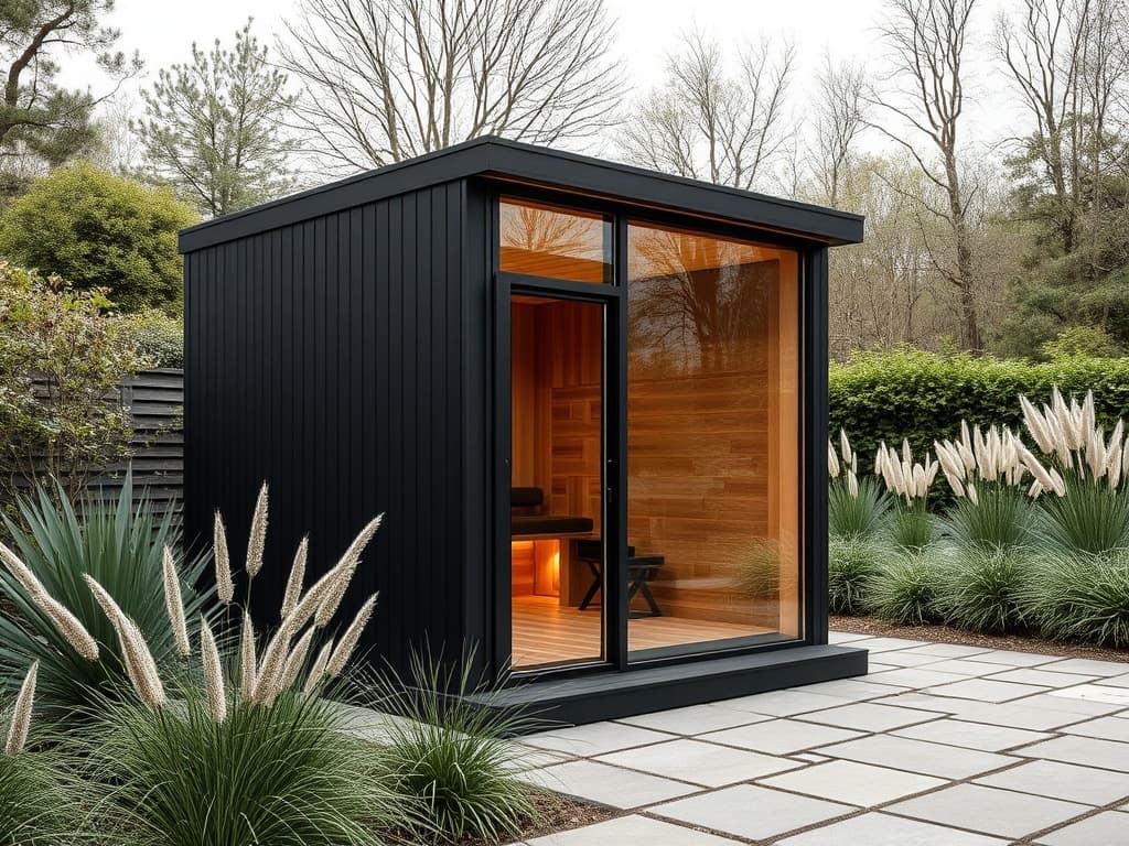 Cube sauna 6-persoons — conceptweergave