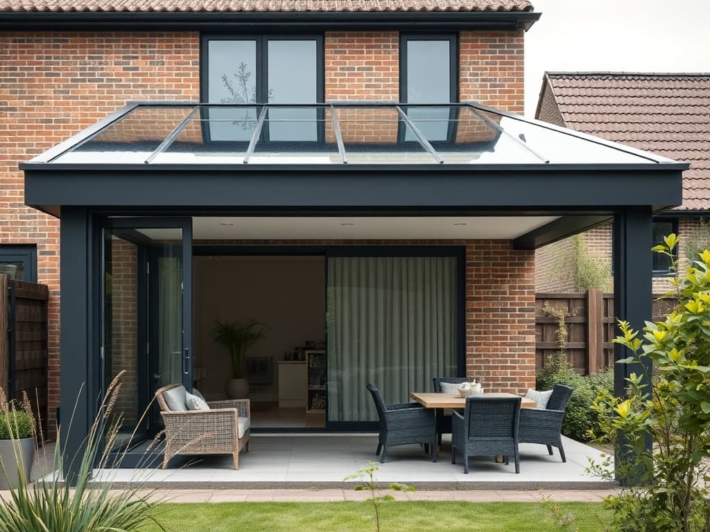 Aluminium veranda 400 — conceptweergave